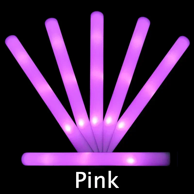 Colorful LED Glow Sticks - RGB Foam Cheer Tubes for Parties  Events