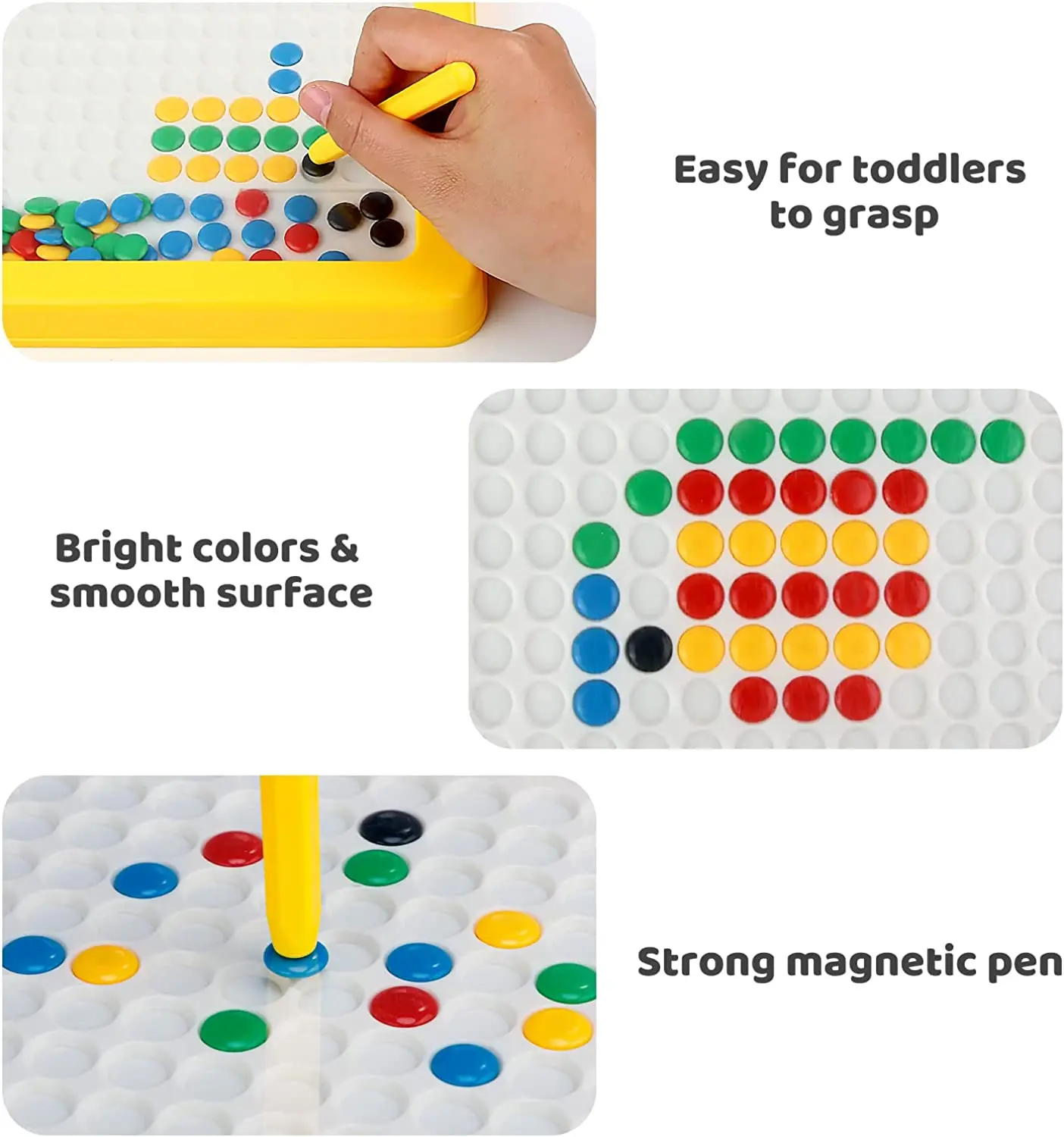 Large Magnetic Drawing Board for Toddlers, Large Doodle Board with Magnetic  Pen & Beads, Magnetic Dot