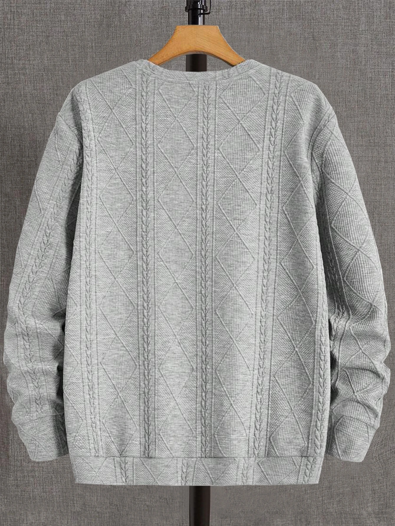 Herren Mode Rundhals Casual Langarm-Sweatshirt Stylischer Pullover für Tägliches Tragen Komfortables und Trendiges Design – Detail 2