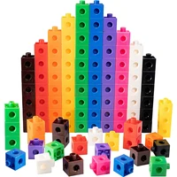 100pcs Mathematics Linking Cubes Interlocking Multilink Counting Stacking Blocks Kids Learning Educational Children Toys Gifts 1