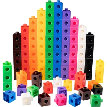 100pcs Mathematics Linking Cubes Interlocking Multilink Counting Stacking Blocks Kids Learning Educational Children Toys Gifts 1