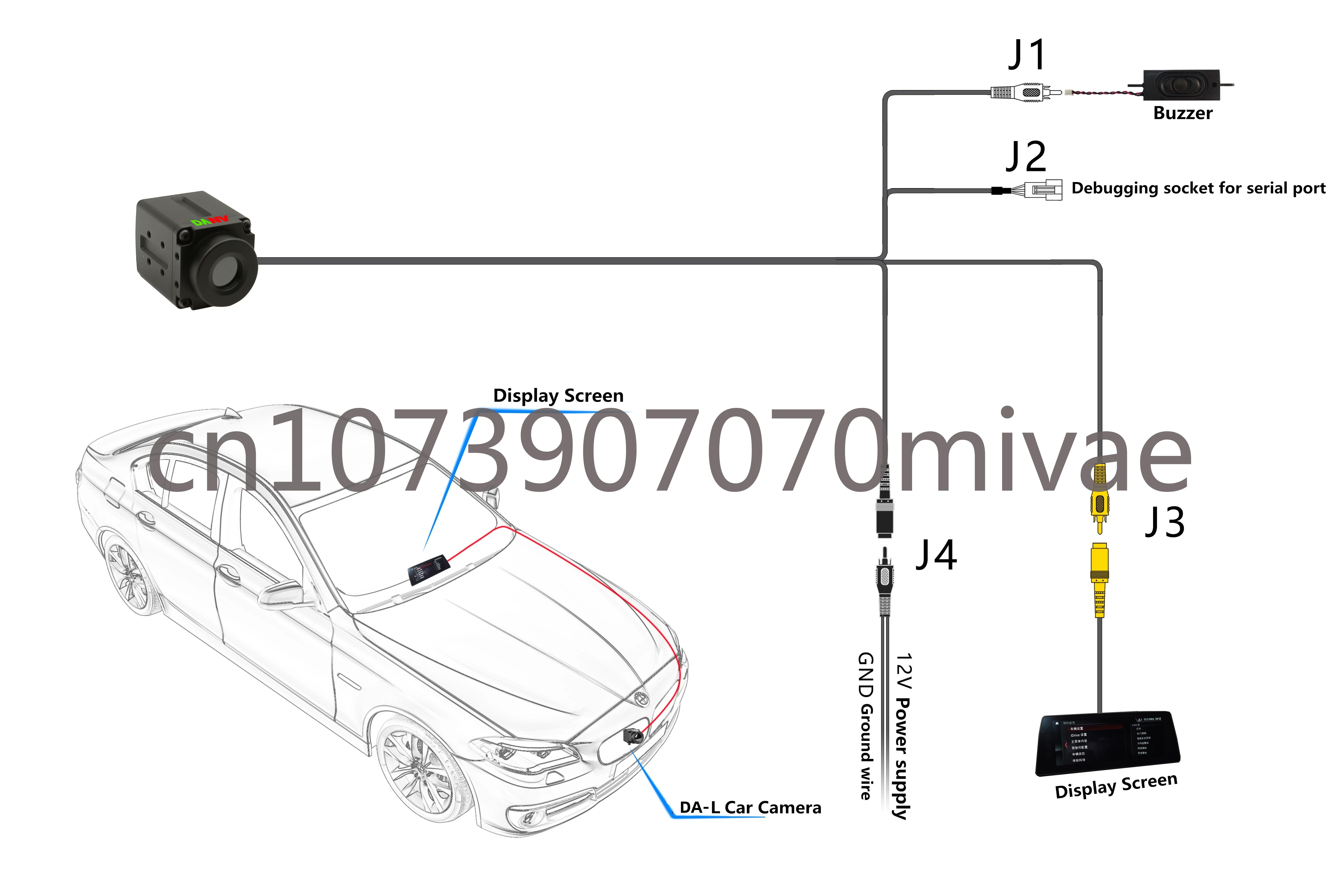 Anti-glare Automatic Mounted Driver Assistant System HD Clear Screen Car Front Thermal Imaging Car Camera