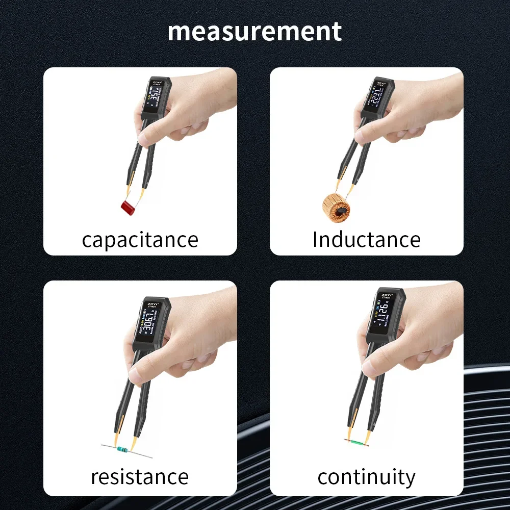 ZOYI ZT-MD1 Digital Smart Tweezer LCR SMD ESR Tester Resistance Capacitance Inductance Continuity Diode Test Measurement Tools 2