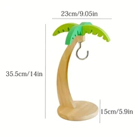 Wooden Banana Rack Hanging Kitchen Rack Simulated Leaf Decorative Fruit Vertical Storage Rack with Hook Kitchen Decoration 5