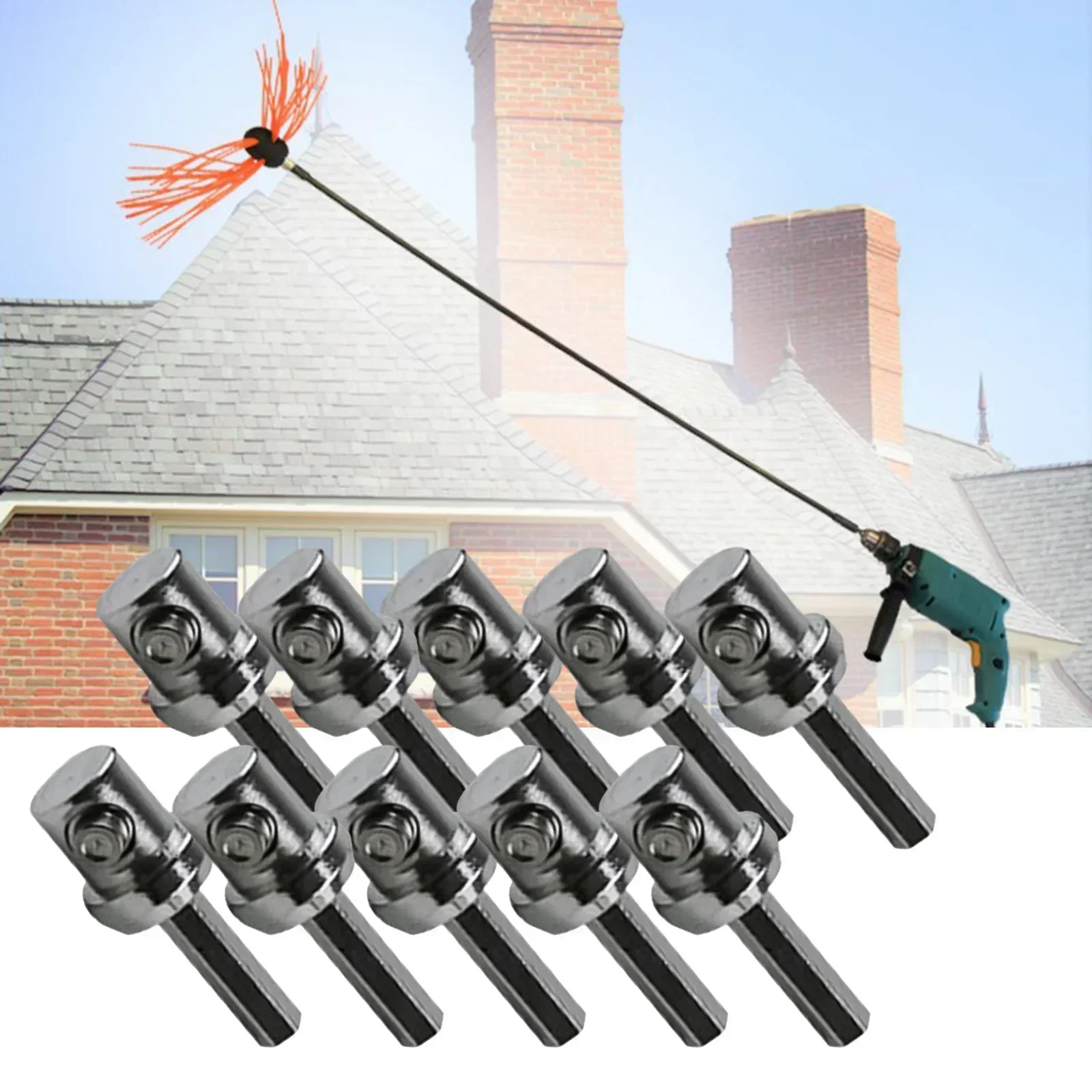 Chimney Cleaning Brush Drill Adapter Replace Versatile Compatibility for Linking Electric Drill and Chimney Cleaning Tool 1pc