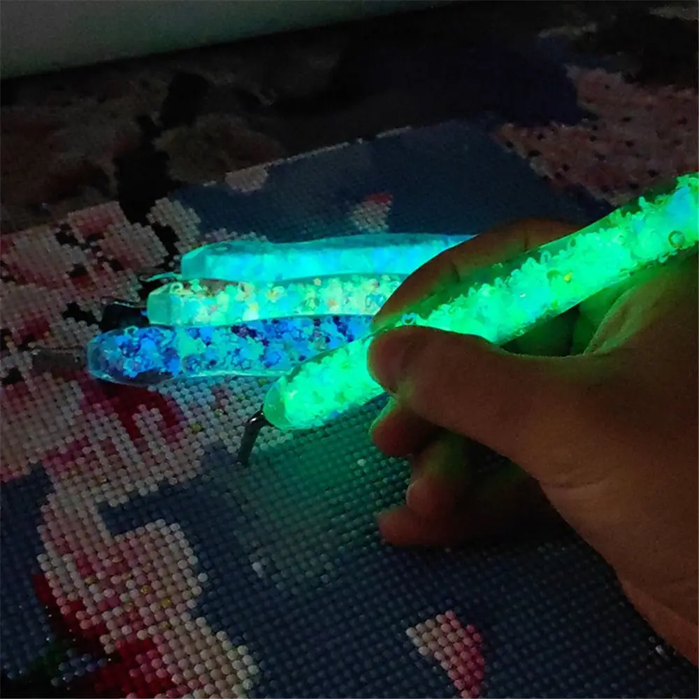 Luminous Point Drill Pen Embroidery Diamond Painting Pens Cross Stitch Luminous Spot Drill Pen Replacement Tips Sewing Accessory