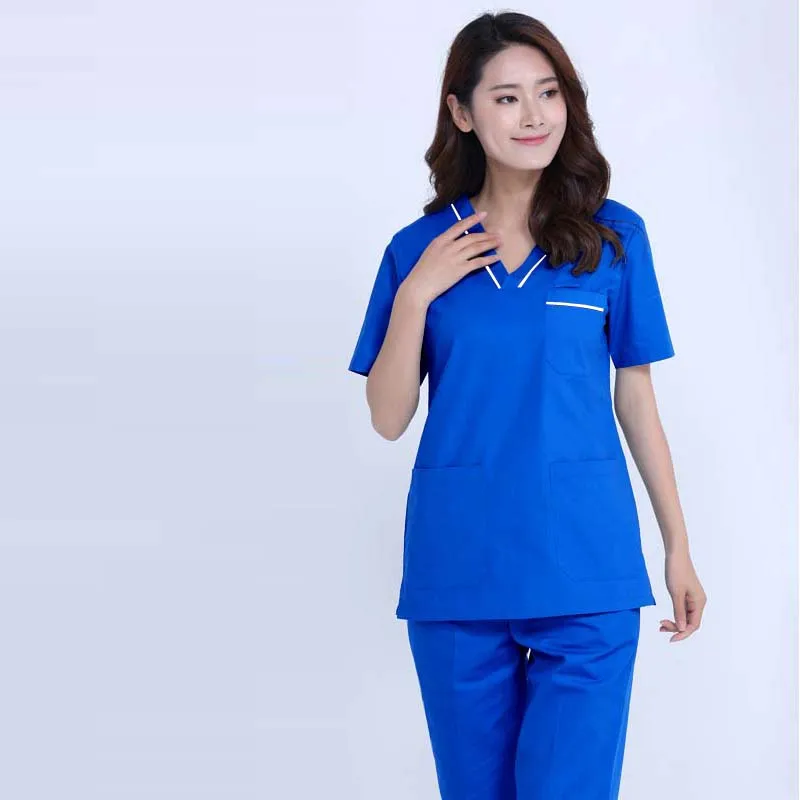 PlugSizeScrubTopMedicalUniformsShortSleeveNursingClothes