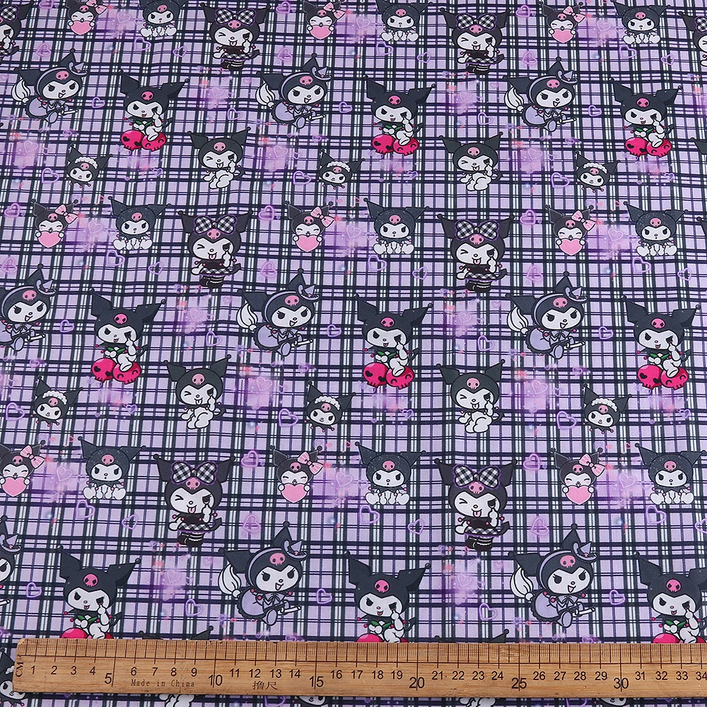Ширина 145 см Φ Kuromi My Melody Полиэстеровая хлопковая ткань для шитья детской одежды в стиле пэчворк квилтинг рукоделие (art.: 3920bef371c3f) - 3920bef371c3f