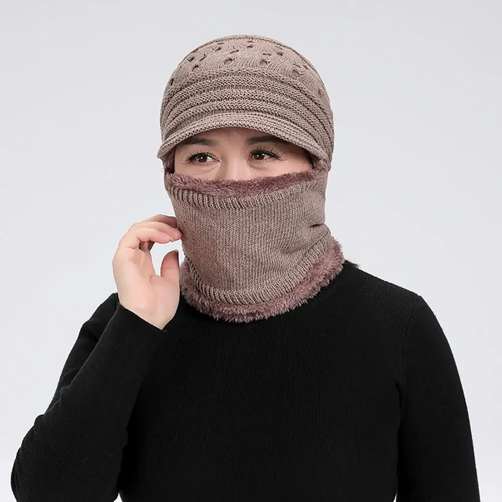 

Эластичная стильная утолщенная плюшевая подкладка шарф шапка осень зима шапка для среднего возраста защита ушей для улицы