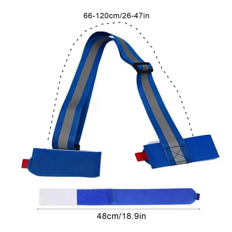 Ski and Pole Carrier Strap Adjustable sled Shoulder Straps Pull Sled Drag Speed Skiing Accessories outdoor camping tools