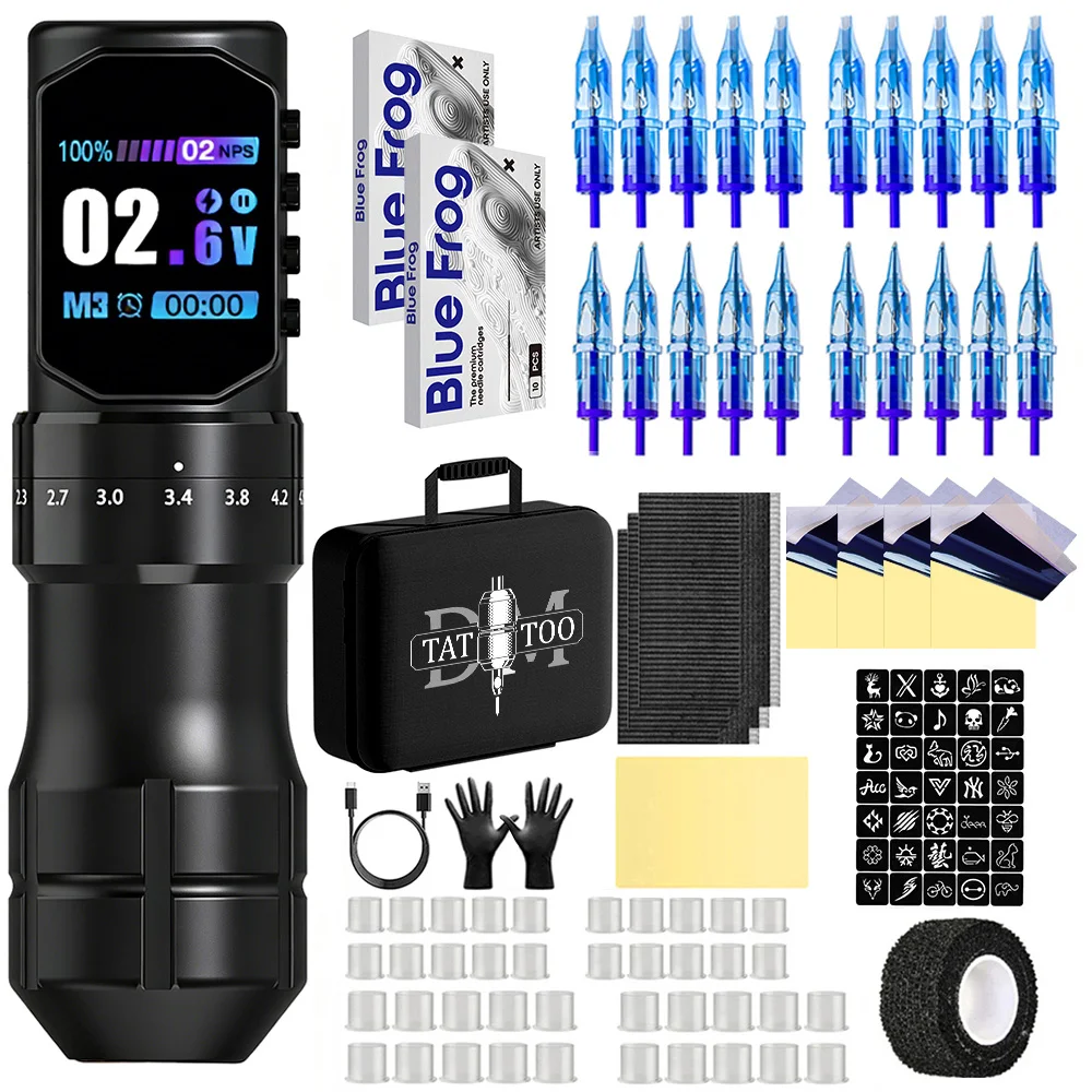 DM Tattoo Kit Tattoo Machnie Kit Tattoo Pen Kit For Permanent Makeup Tattoo Machine Kit Wireless Tattoo Gun Kit - 2