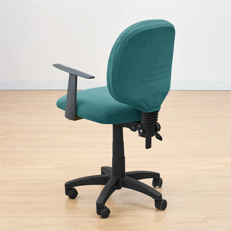 Office Chair Polar Fleece Stretch Slipcovers Set - Anti-dirt Protective Covers