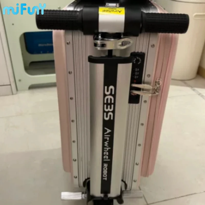 MIFUNY SE3S Electric Luggage USB Charging Pink Travel Riding The Ultra-light Mobility Scooter Carry on Luggage with Wheels