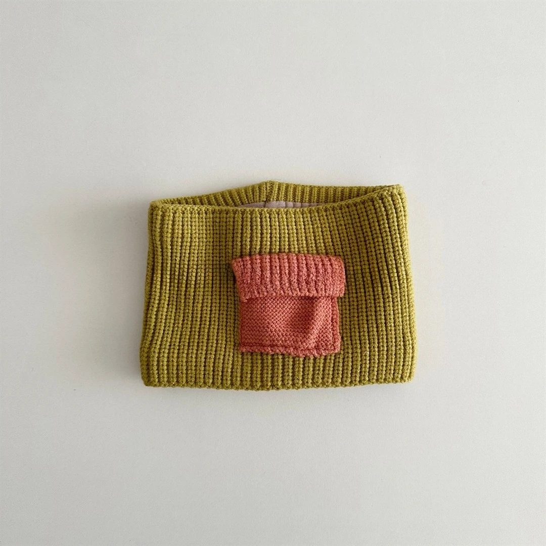 겨울 한국 스타일 용 스카프 남아 여아 어린이 니트 스카프 유니섹스 신축성 있는 머플러 어린이 가을 크로셰  스카프