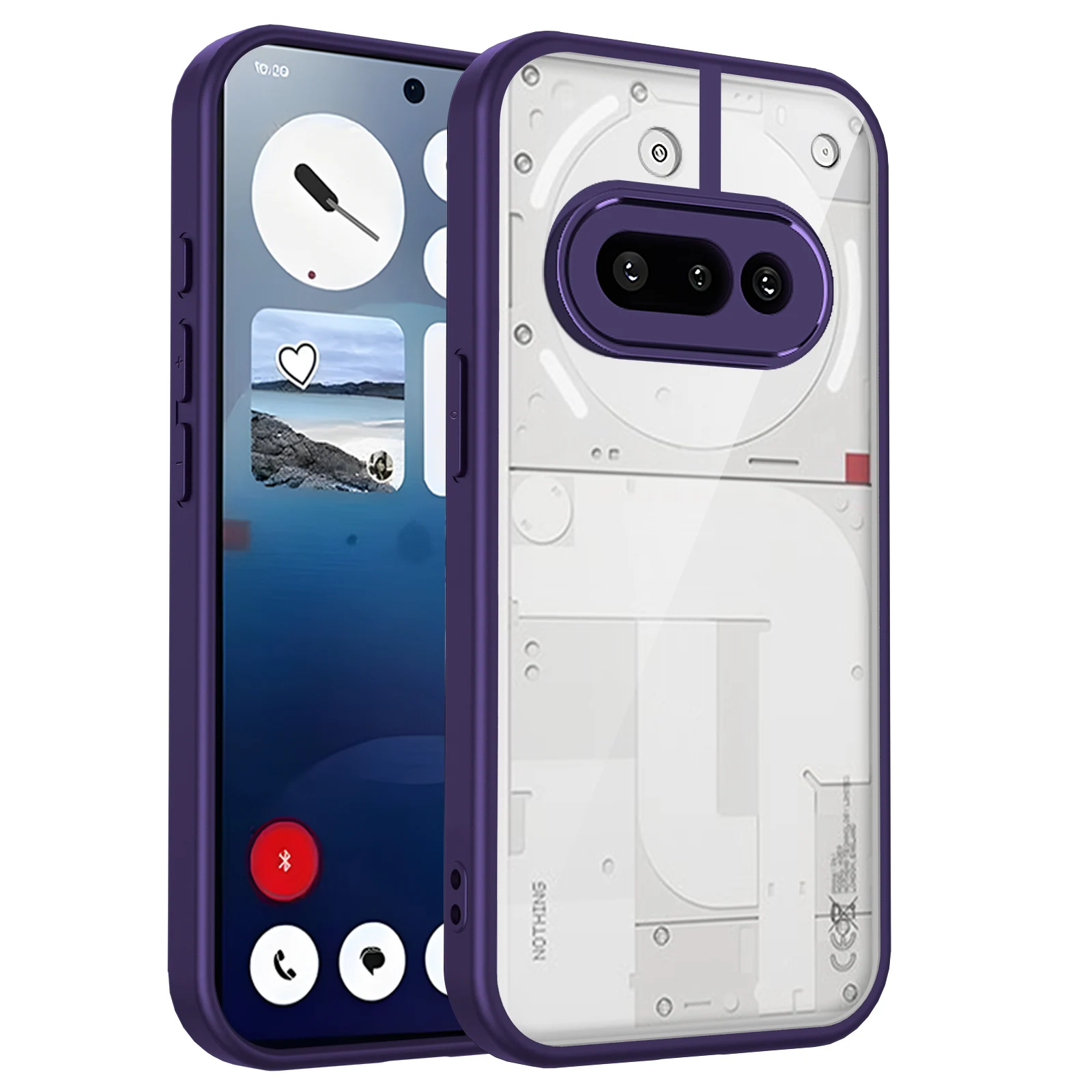 Transparent Shockproof Protective Back Cover Case
