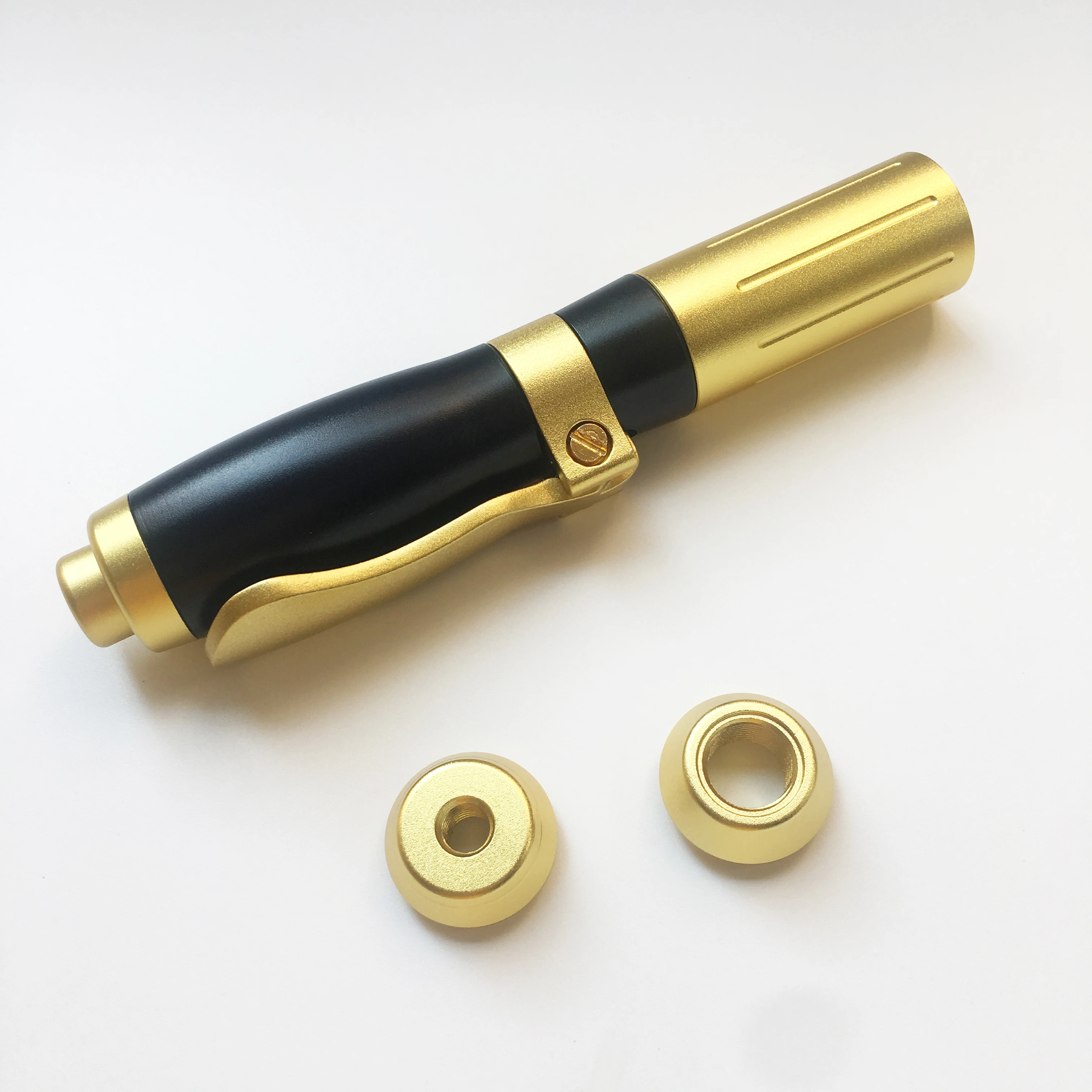 2 IN 1 Hyaluron Pen Meso Injection Gun 0.3ml&0.5ml Head Gold Hyaluronic Acid Pen Lip Injection Anti Wrinkle Tattoo