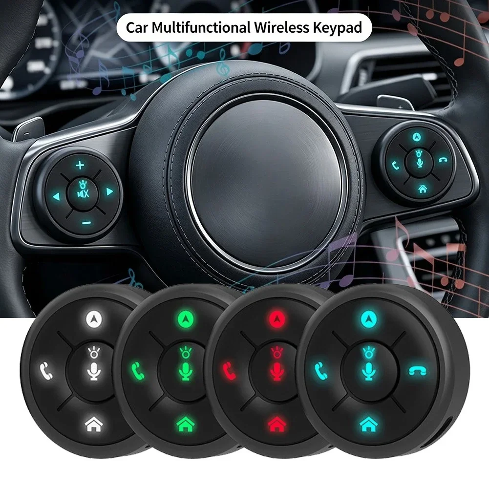 Telecomando intelligente wireless Bluetooth a 10 tasti per auto e moto, pulsante sul volante per riproduzione di musica e contenuti multimediali su iOS e Android - Image 3