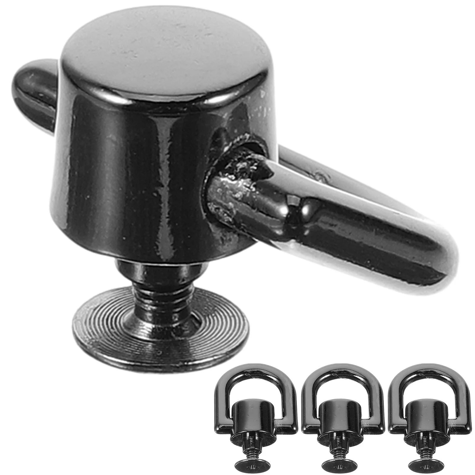 

4 Pcs D Rings Rivets Purse Hardware Metal Studs Screw Head Bag Zinc Alloy Replacement