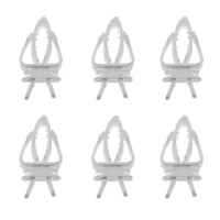 6pcs Bird Cage Accessories Birds Vegetable Clip Food Rack Parrot Clip Bird Thumb Box Bird Fruit Fork Bird Egg Holder Tray 1