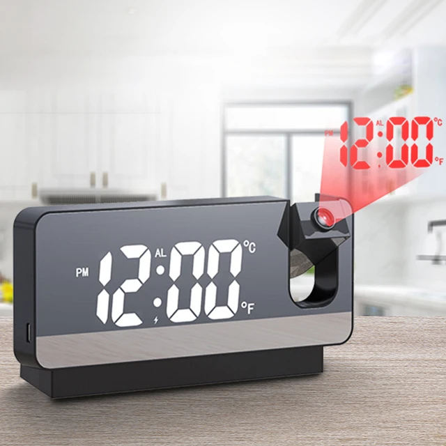 Tiempo de proyección Instrucciones de reloj de alarma  Reloj de alarma  Techo de proyección-180 Time - Aliexpress