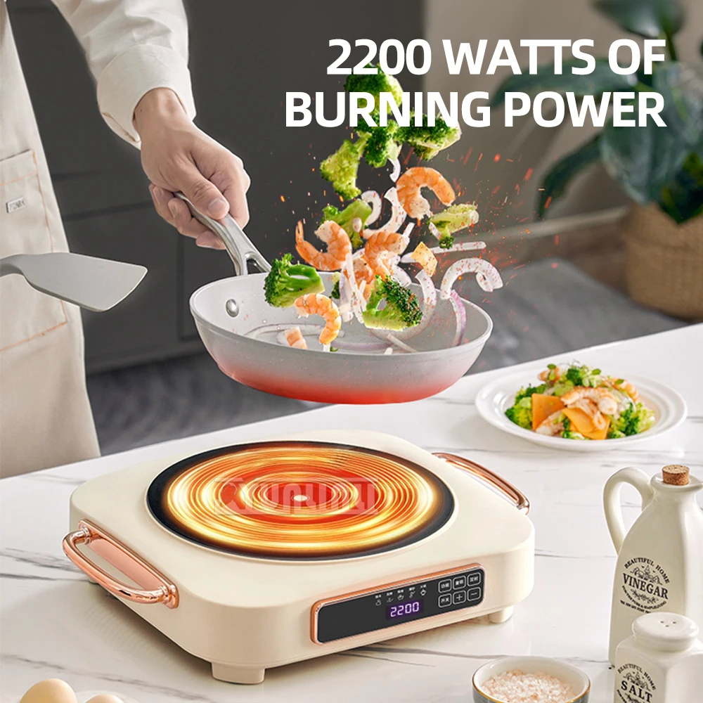 2200W Electric Ceramic Stove High-powered Induction Cooker for Home Cooking Multifunction Tea Brewer 2