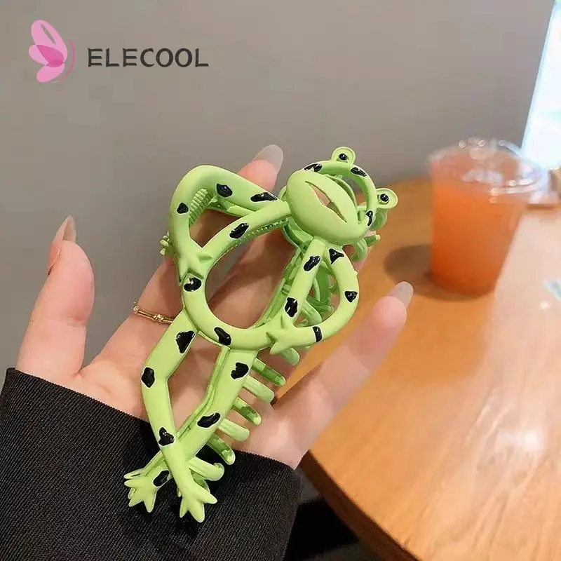 Fancy Grip Facile Da Usare Unico Barrette A Forma Di Rana Fashion Hairpin Best Seller Frog Hairpin È Attraente Cute Hairpin Cute Chic
