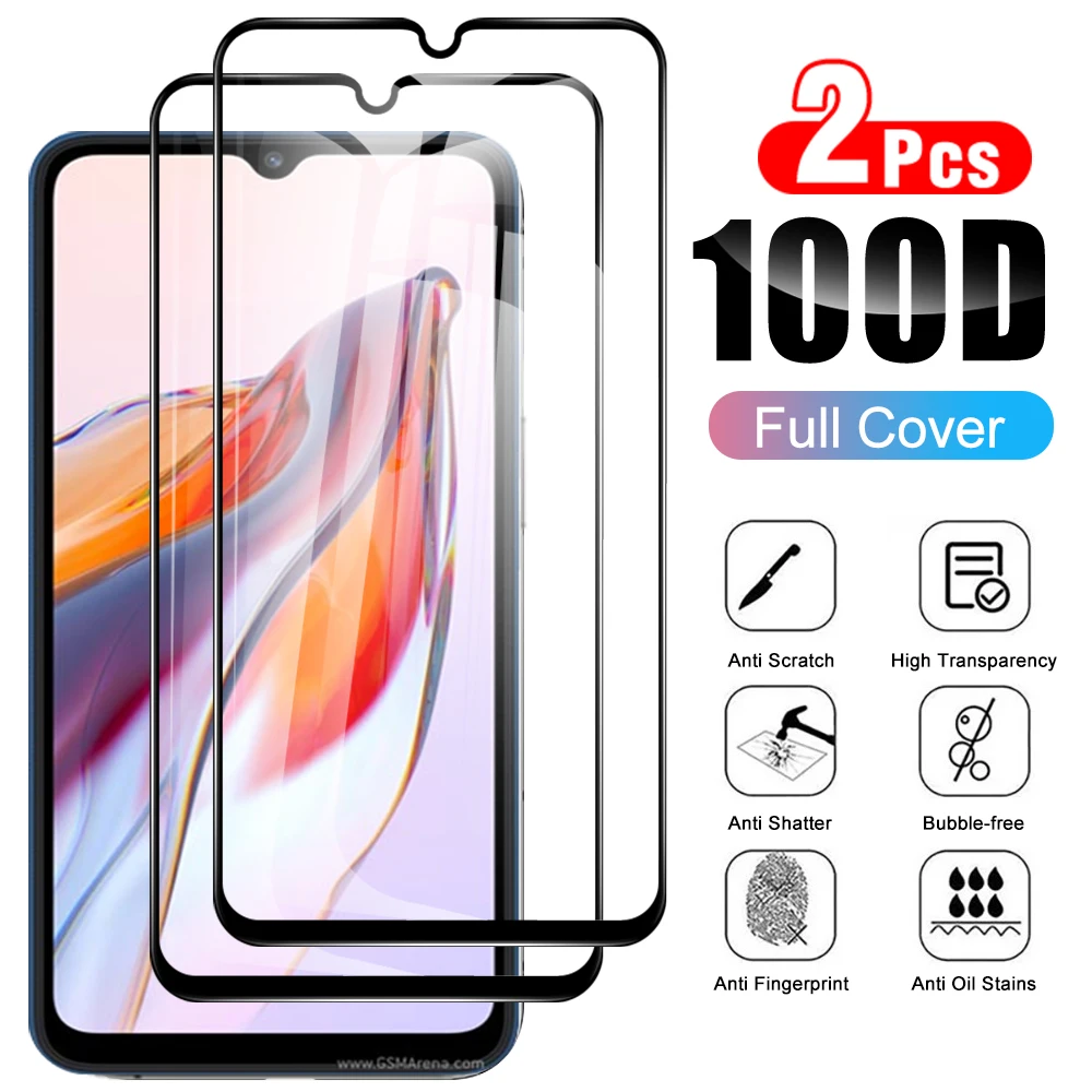 

2 шт. чехол из закаленного стекла с полным покрытием для Xiaomi Redmi 12C защита для экрана Xioami Redmi 12 C C12 Redmi12c 6,71 ''защитная пленка