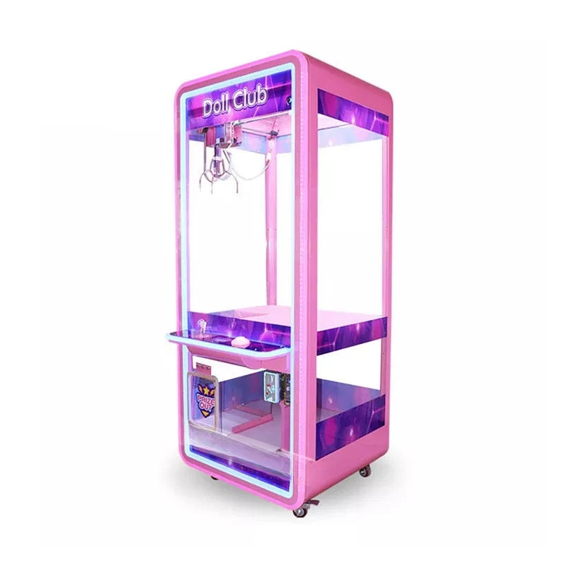 

Hot Selling Doll Club Transparent Arcade Game Machine Coin Operated Toys Cranes Claw Machine For Shopping Malls