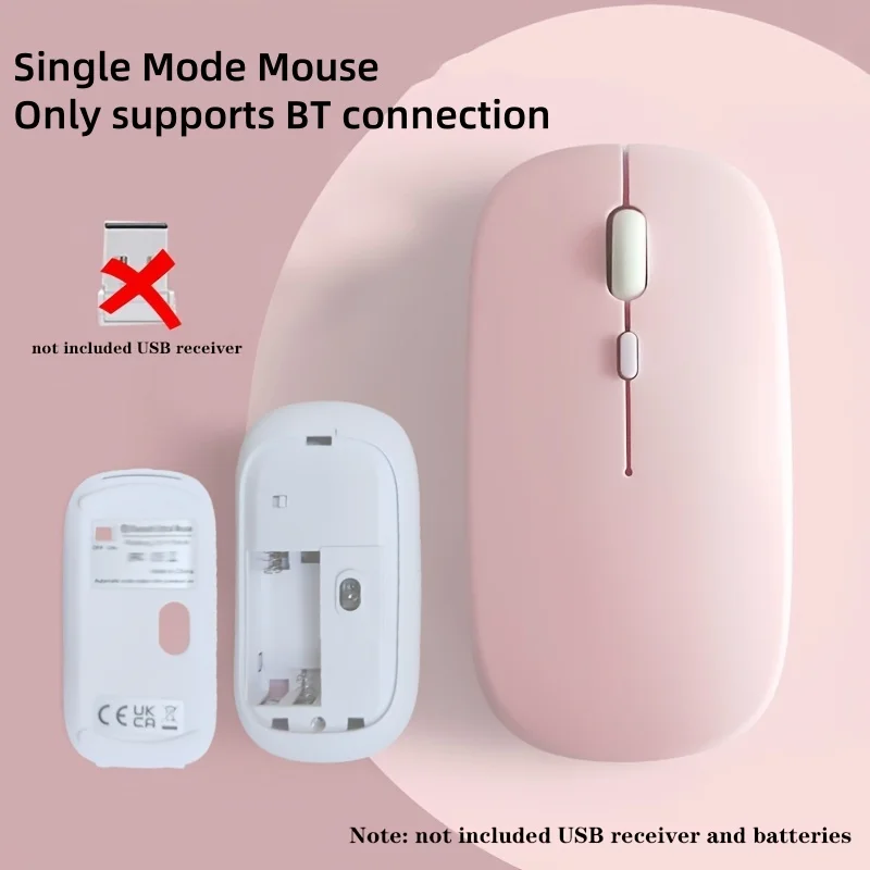 Portable Bluetooth-compatible Wireless Mouse Silent BT Optical Mice 4 Buttons 1600DPI Mice For Computer PC Laptop Game Mouse 6