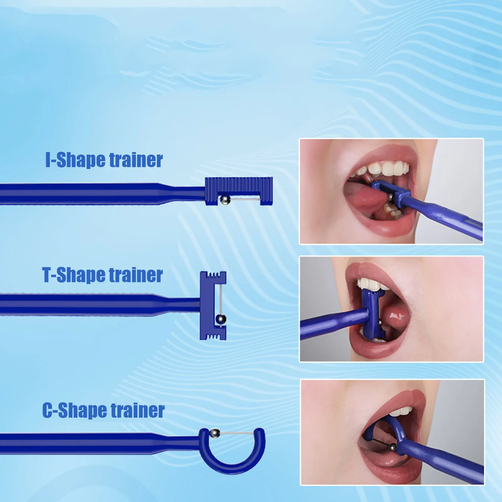 Tongue Exercise Tool 3pcs Tongue Tip Exercise Tool Tongue Tip Lateralization Lifting Oral Muscle Training Set New