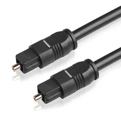 Premium Gold - Plated Digital Fiber Optic Audio Cable - Various Lengths Available - 2m (Black)