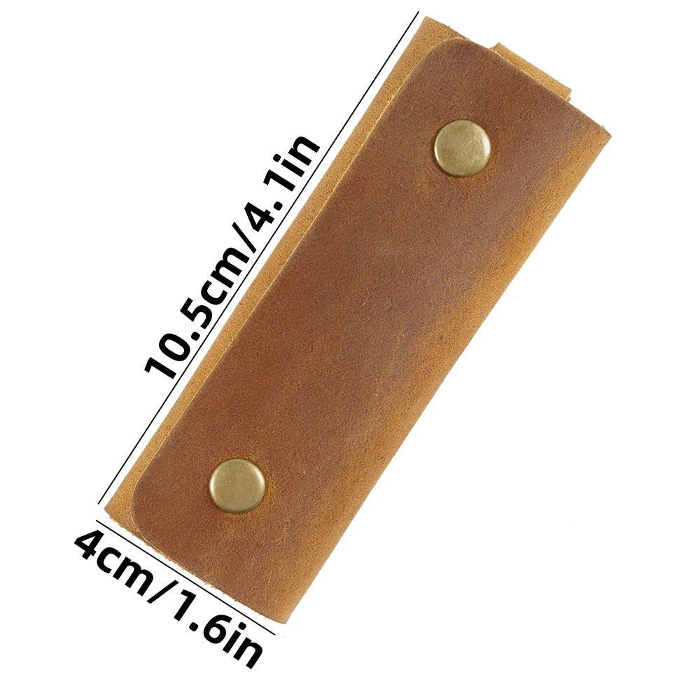 Genuine Leather Key Holder Minimalist Protective Key Case Pouch for Door Keys Durable Organizer Wallet