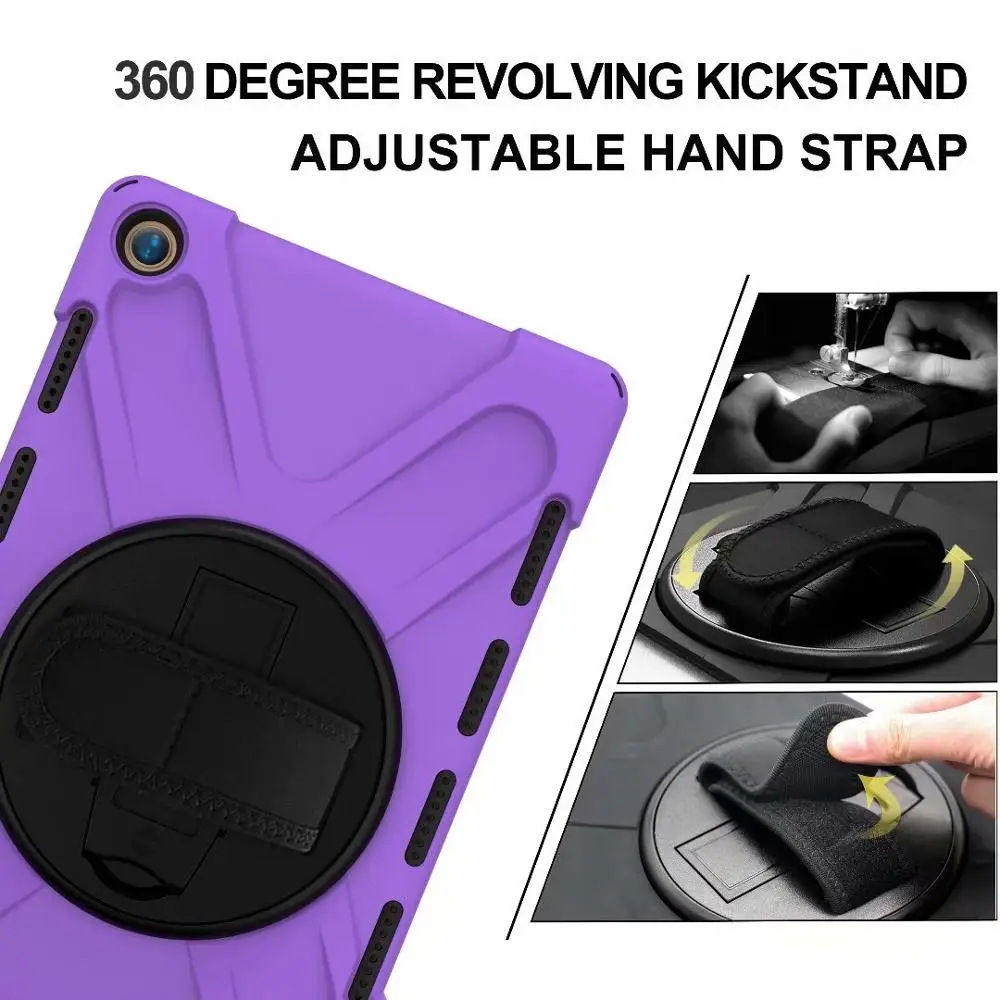 Nova Armadura para Huawei Mediapad m5 10.8 Case Cmr-al09 W09 10 Pro Cmr-w19 360 Alça de Mão à Prova Choque Suporte para Huawei m5 10.8 Case - Imagem 6