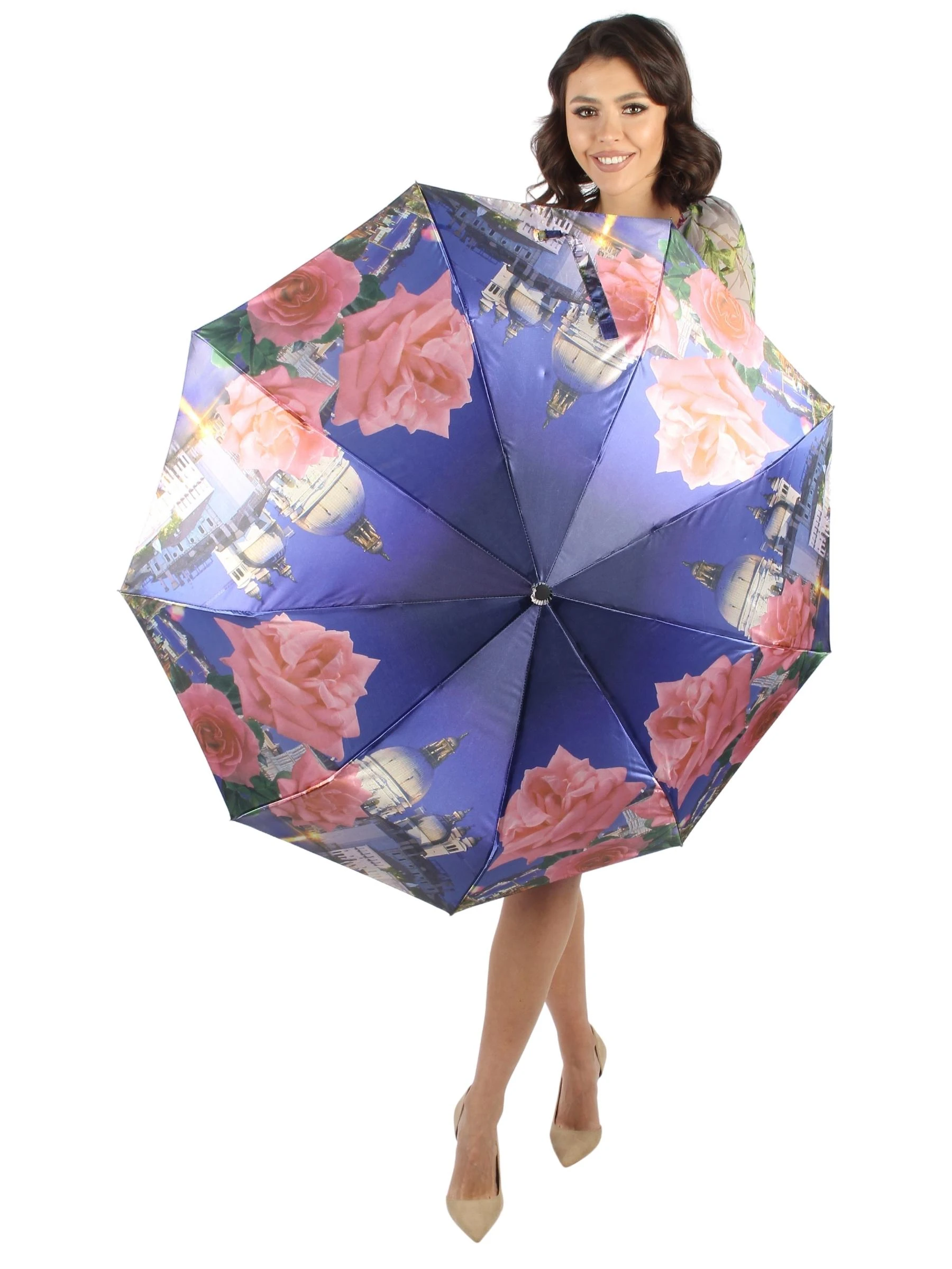 para la para mujer, sombrilla bonita con patrón, a máquina, con radios, ligero| - AliExpress