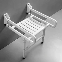 Folding Shower Bathroom Stool Quality Balance Wall Mounted Shower Chair Metal Small Metal Tamburete Ducha Bathroom Furniture 1