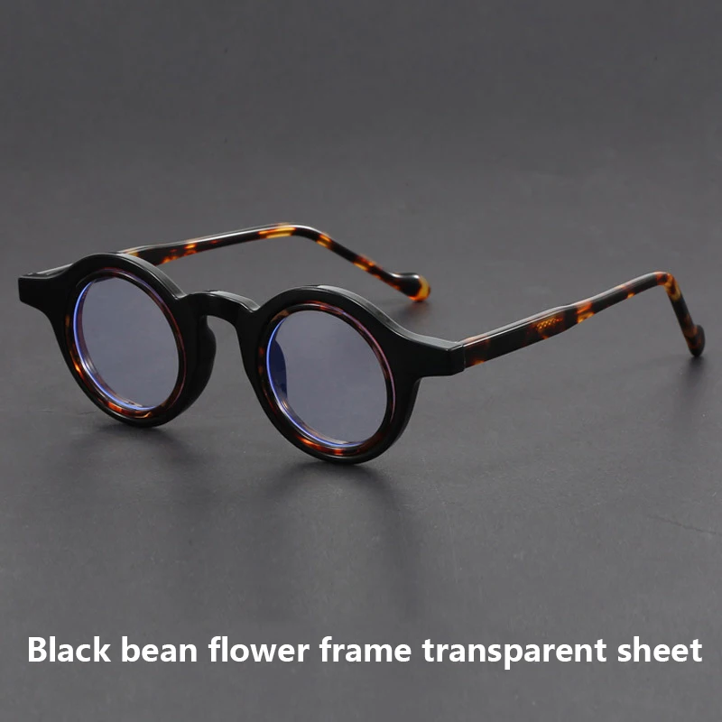 Vintage Transparent Round Eyeglass Frames for Men - High-Quality Retro Style Glasses