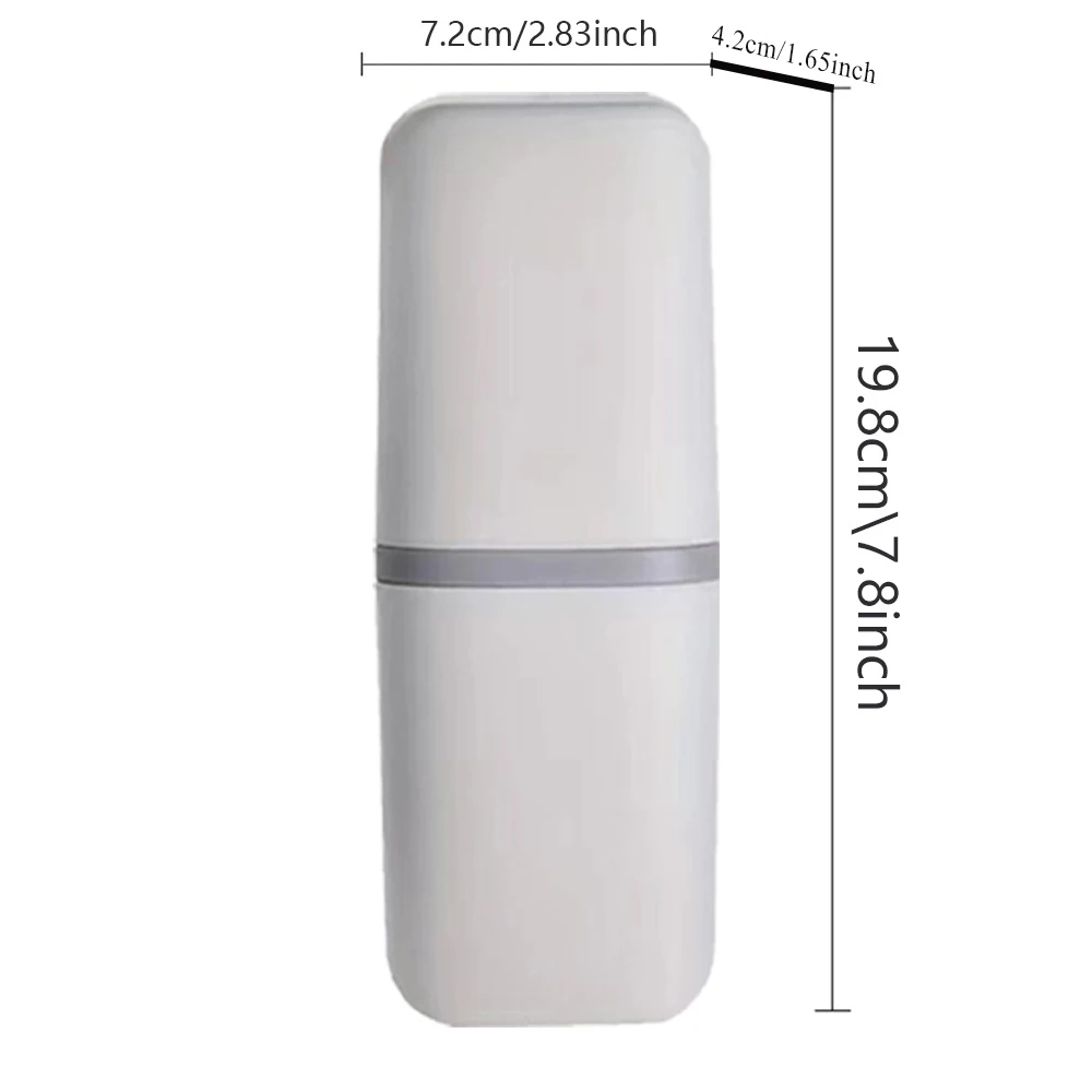 Portable Dustproof Toothbrush Storage Fall Prevention Large Capacity for Comb Shaver Travel Accessories Walls Pattern