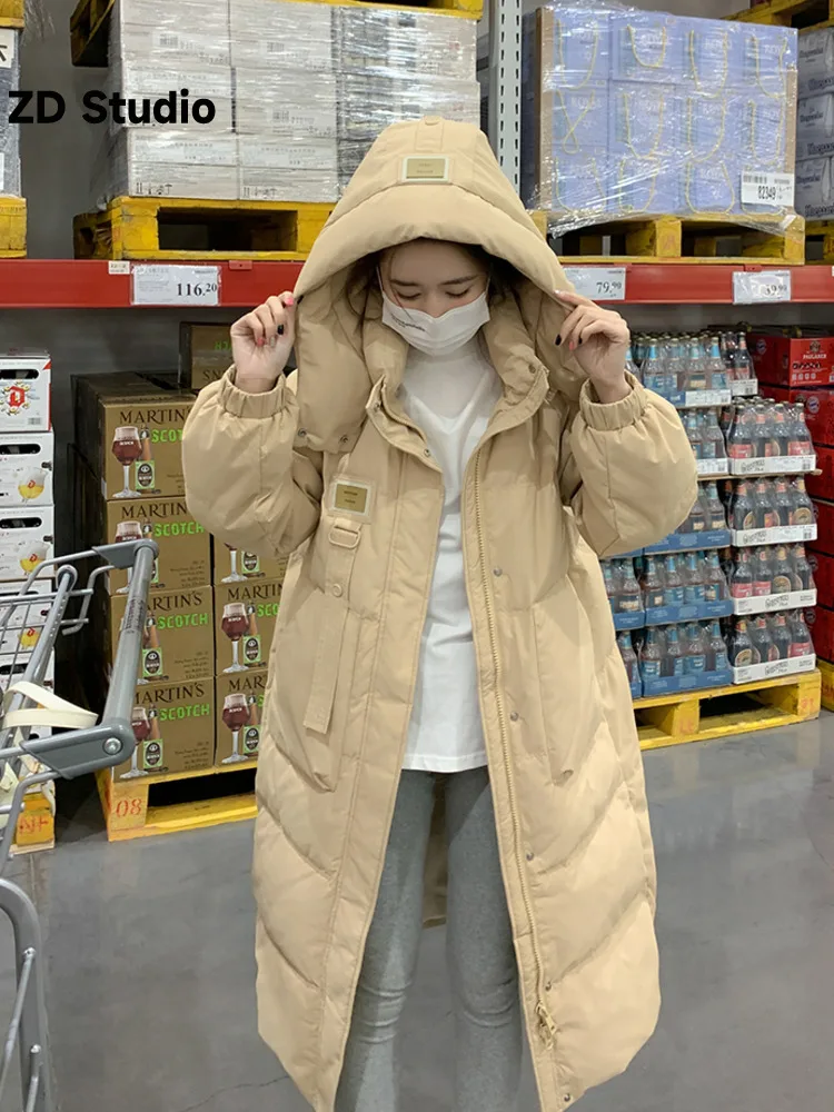 

[ZD Studio] Explosive Down Padded Jacket Women's Winter 2023 New Mid-length Design Sense Of Thick Korean Coat