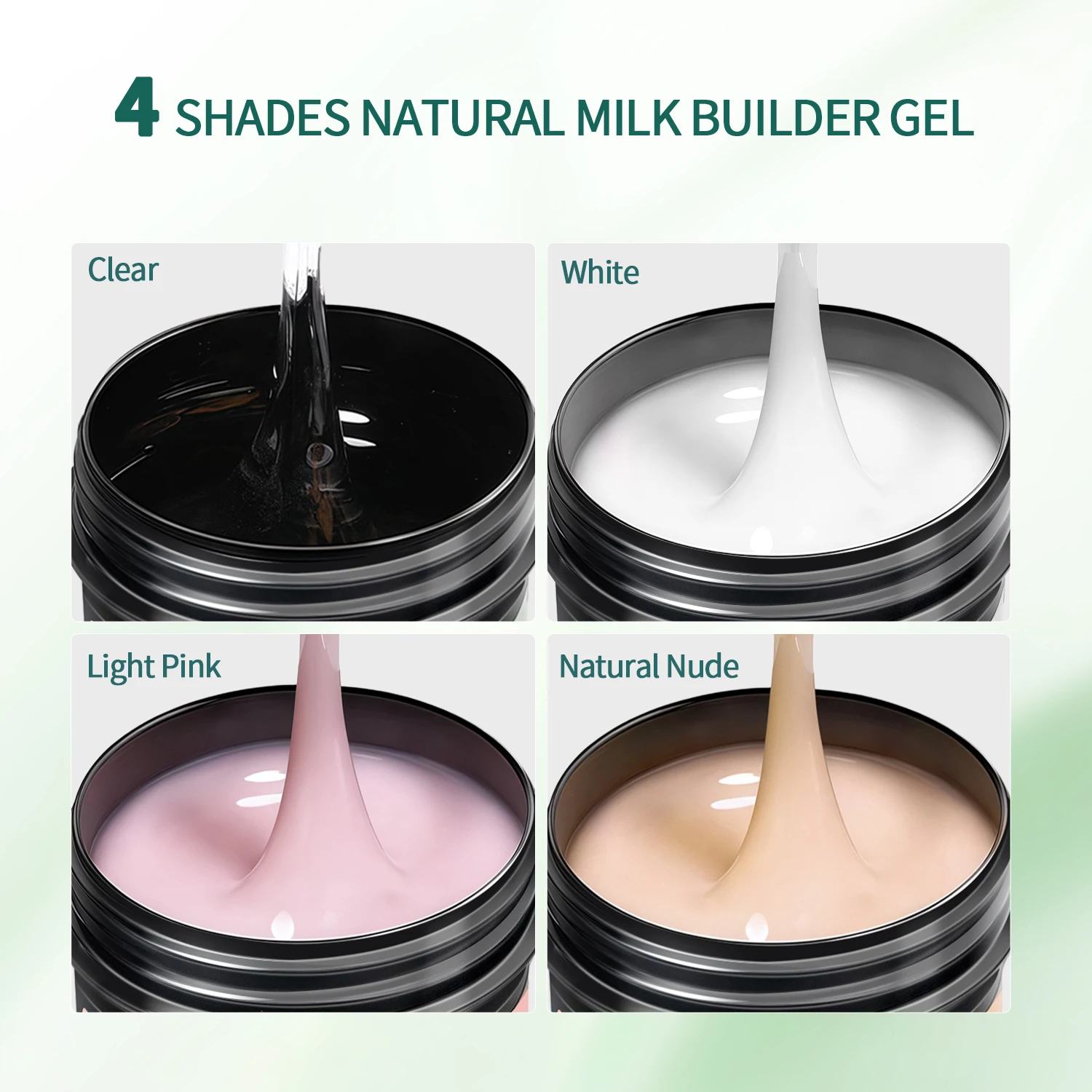 Nailpop Gel Costruttore per Unghie 30/100g, Liscio e Lattiginoso, Grande Capacità, Gel UV/LED per Estensione Unghie, Adatto per Nail Art Fai-da-Te e Salone - immagine 2