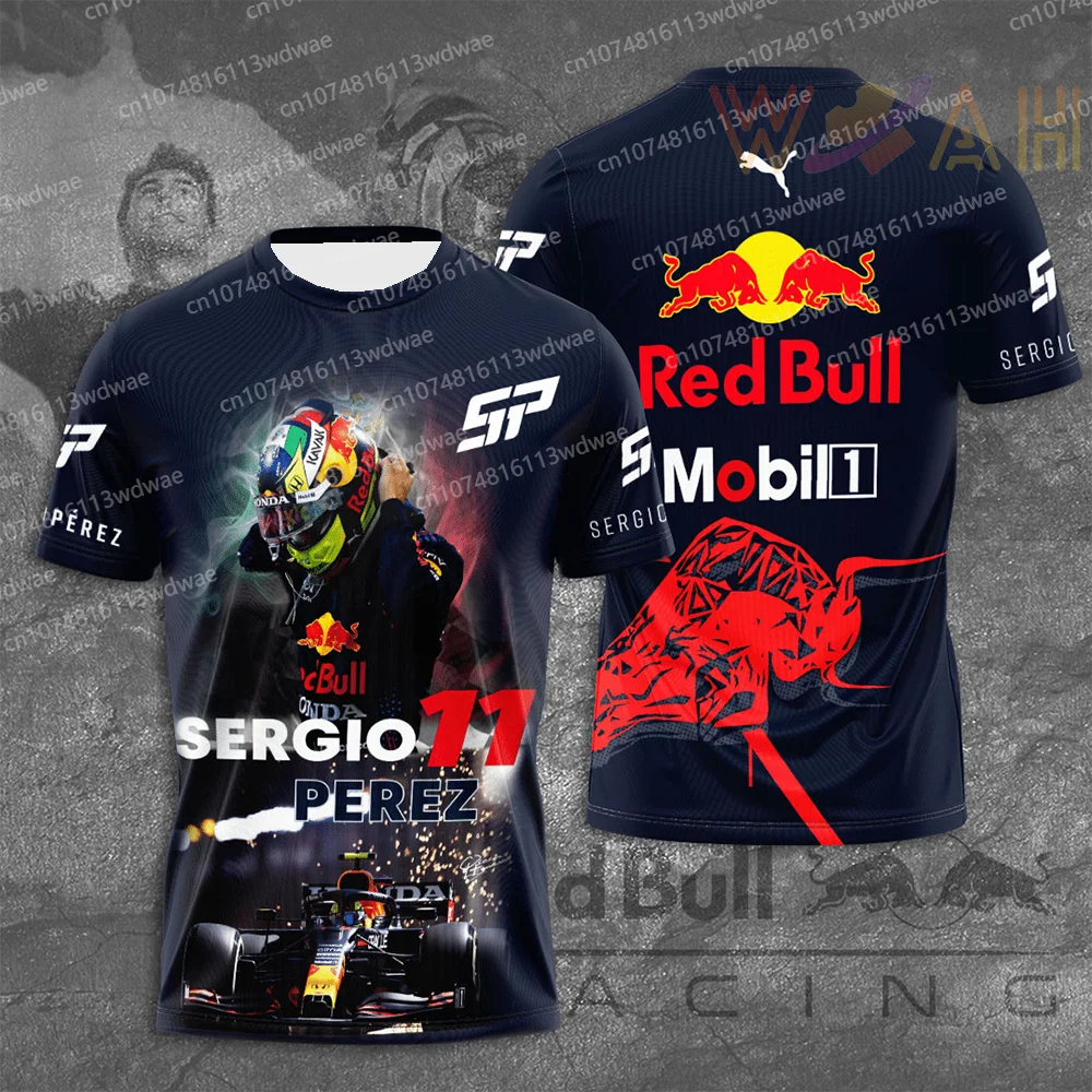 남성용 티셔츠 여름 유니버설 반팔 포뮬러 1.Oracle.RB 레이싱 팀 멕시코 레이싱 드라이버 Sergio Perez 11 KID Tee