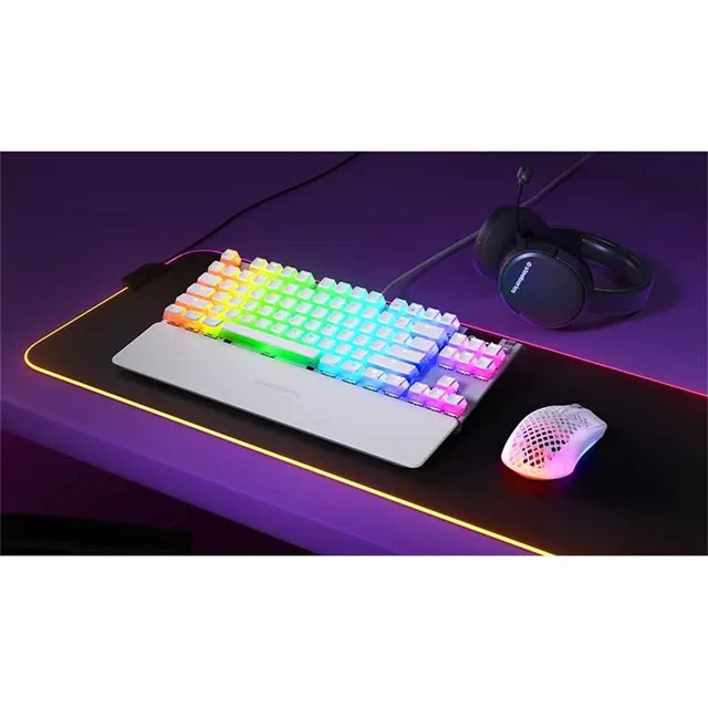 SteelSeries Apex 7 TKL Ghost Wired Gaming Special Mechanical Keyboard  Adjustable RGB Backlight Effect White OLED Smart Display - AliExpress