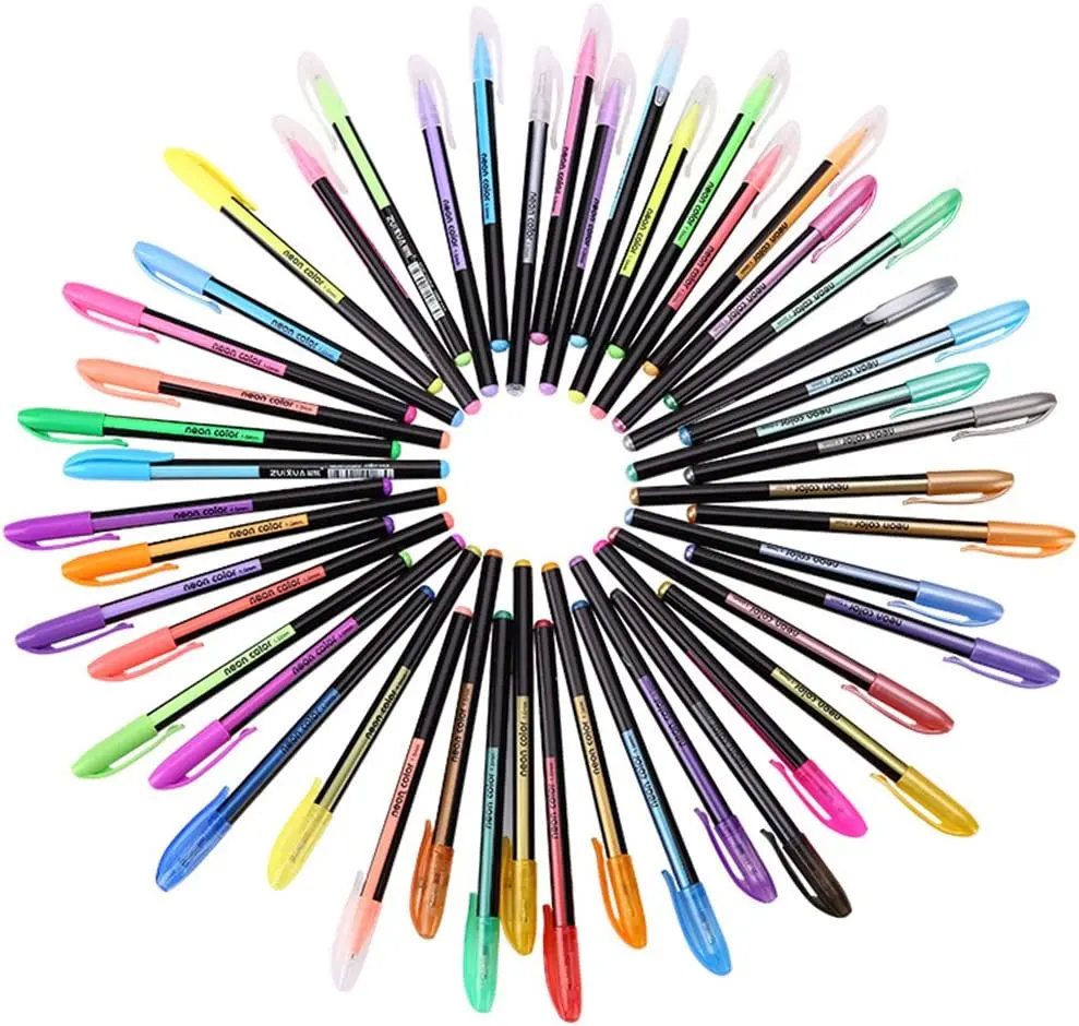 12-Farben-Stifte, Gel-Tinte, Glitzerstift und Stiftminen, Kunstfarben, Kunstmarker, feines Spitzen-Set für Kinder, Malbücher, Zeichnen, Journaling – Detail 9