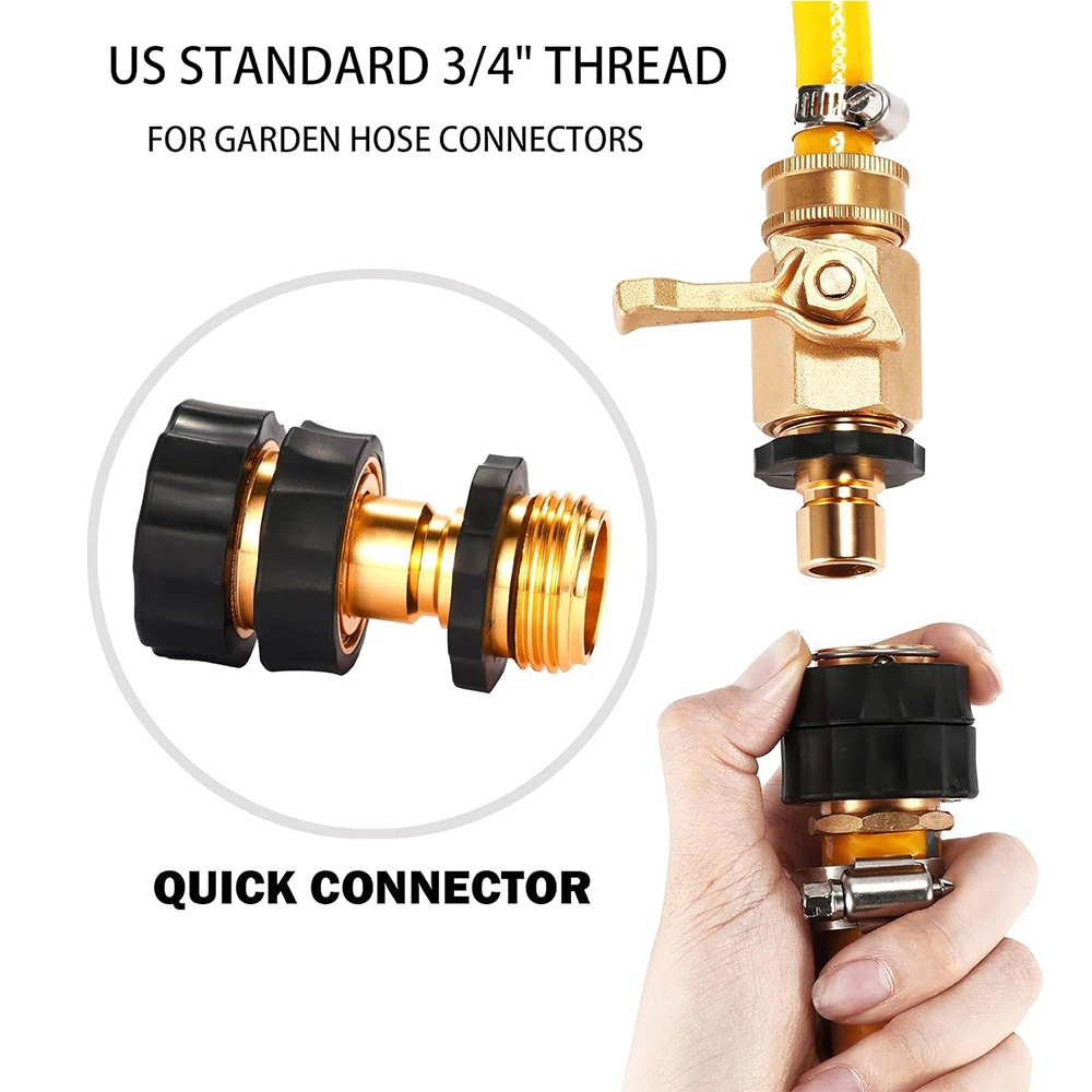 Garden Hose Quick Connector 3/4 Inch Male and Female Garden Hose Connector  Quick Connector Garden Hose Accessories - AliExpress, image size:1000x1000