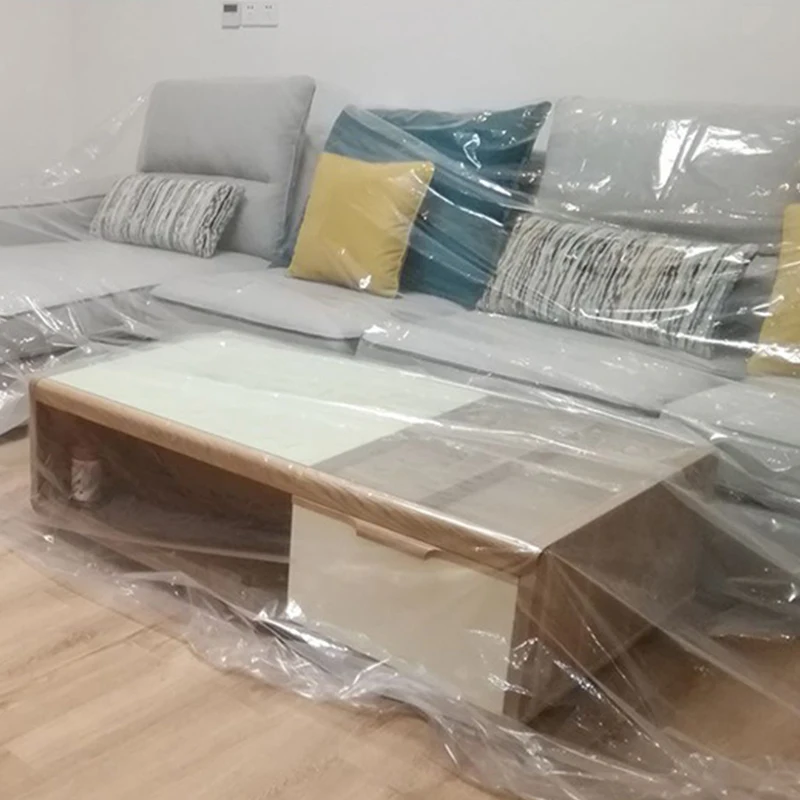 Disposable Furniture Dust Cover Plastic Waterproof Dustproof Transparent Home Moving Decoration Sofa Bed Table Protect Film