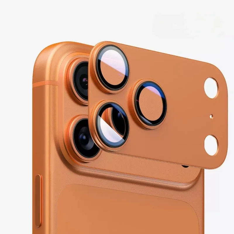 Tempered Glass Frosted Matte Metal Camera Lens Protector with Full Cover