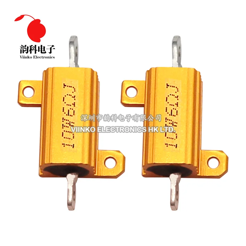 1PC 10W RX24 Aluminum Wirewound Resistor 0.1 ~ 30K 0.5 1 2 3 5 6 8 10 20 100 150 200 300 500 1K 10K ohm