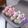 Disney Mickey Mouse Spring Autumn and Winter Children's Lighting Casual Shoes pu Girls and Boys LED Sneakers Board shoes 6