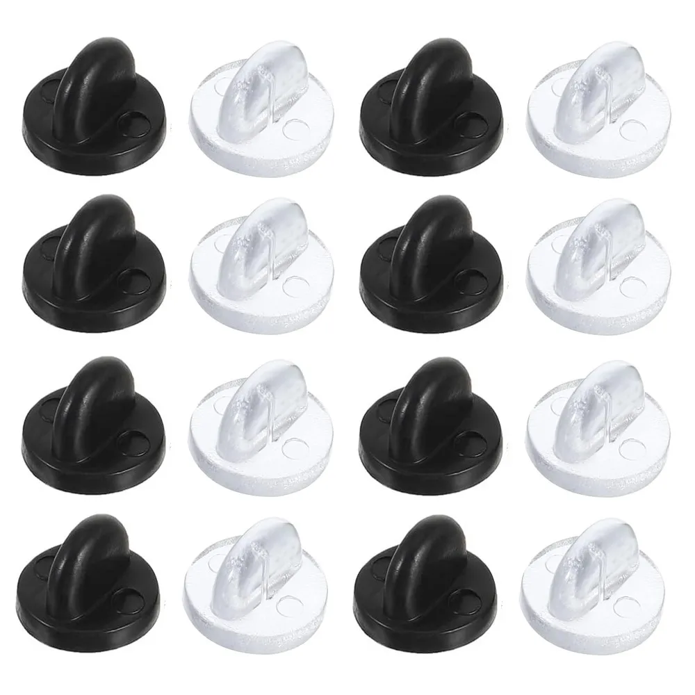 50/100/200 stücke Schwarz Gummi Brosche Pin Zurück Squeeze Abzeichen Halter Verschluss Kappe Keepers Für DIY Schmuck Machen ersatz Liefert