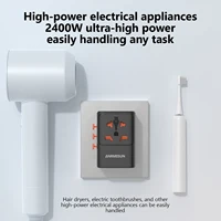 Universal Travel Adapter with 4 AC Outlets Max 2400W 2 USB Port 2 Type-C PD 65W Ports All-in-One Fast Charging EU UK US AUS Plug - Image 4