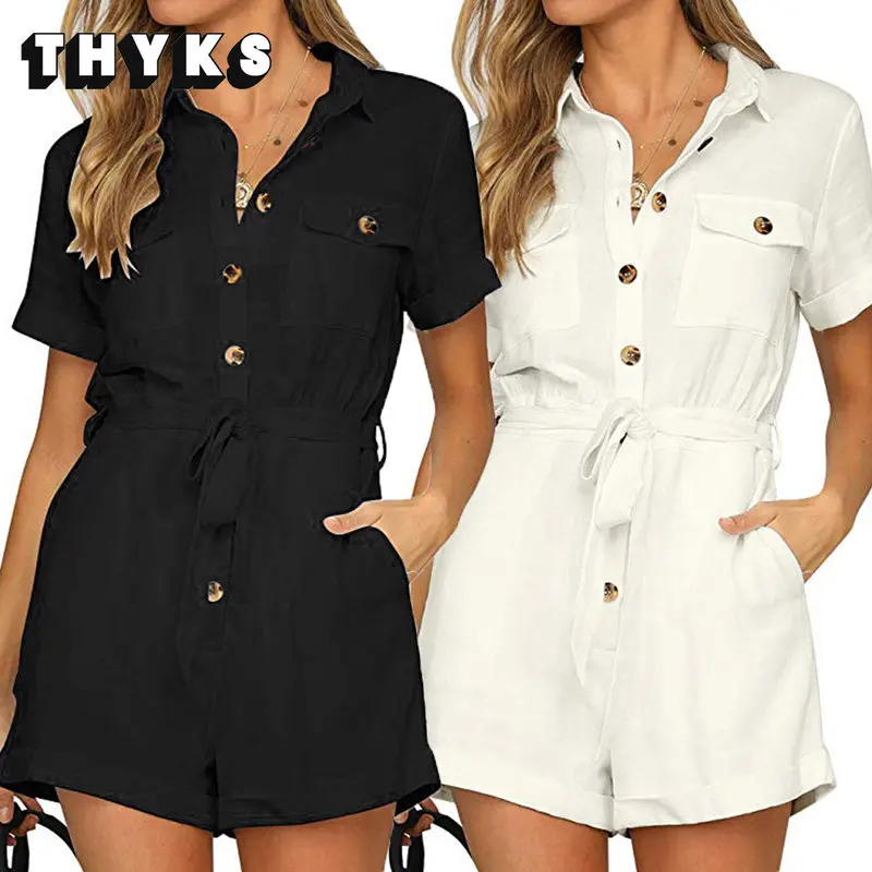 

Women's Jumpsuit Fashion Casual Solid Button High Waist Women's Suits Trend Street Photo Breathable Temperament Commuting Set